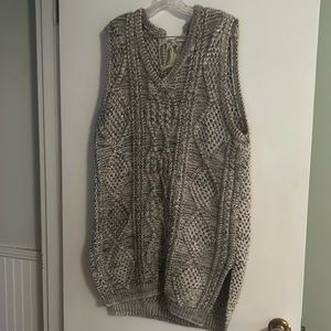 POL tie back long sweater vest size L